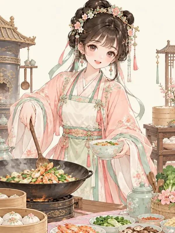 《古风小厨娘》短剧封面海报 - 爆料魔改短剧